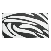 Monogram Zebra black & white stripes print pattern 枕カバー (裏面-左)