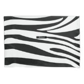 Monogram Zebra black & white stripes print pattern 枕カバー (正面)