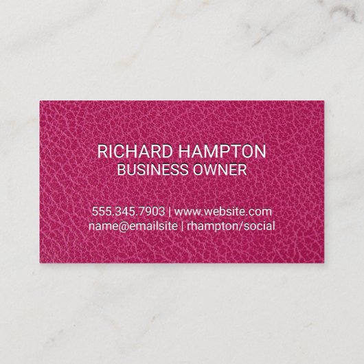 Monogram | Zig Zap Pattern | Leather 名刺 (裏面)