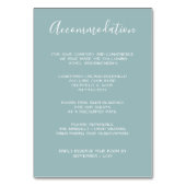 MonogramCrest金ゴールドダスティ結婚ブルーのカード テーブルナンバー (正面)