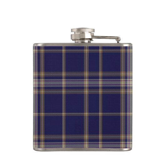 Monogramedの一族のパン屋のタータンチェック格子縞のフラスコ フラスク (裏面)