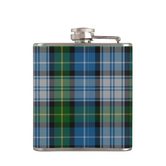 Monogramedの一族のMacNeilのタータンチェック格子縞のフラスコ フラスク (裏面)