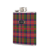 Monogramedの一族のMacPhersonのタータンチェック格子縞のフラスコ フラスク (左)