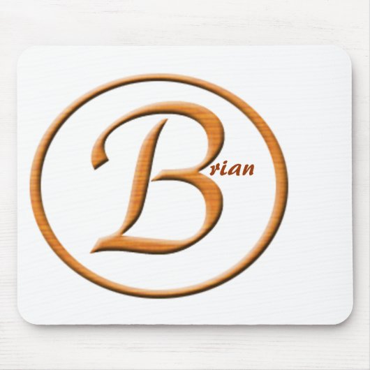 Monogramedの手紙"B"の名前 マウスパッド (正面)