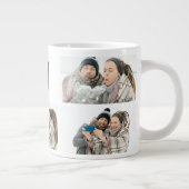 Monogramedエレガントと5枚のPhoto Personalized Mug ジャンボコーヒーマグカップ (右)