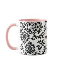 monogramedパーソナライズでかわいいダマスク織