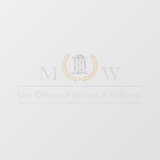 Monogramed Courthouse ウィンドウサイン (シート)