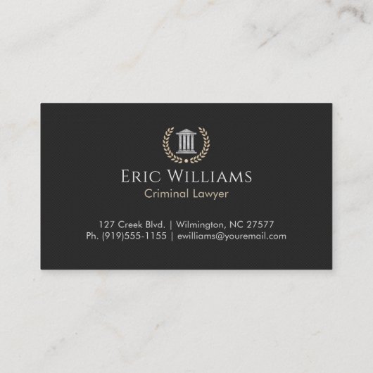 Monogramed Courthouse 名刺 (裏面)