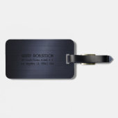 Monogramed Dark-Blue Brushed Aluminum ラゲッジタグ (裏面横)