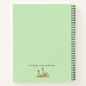 Monogramed Enchanting Vintage Forest Mushrooms ノートブック (裏面)