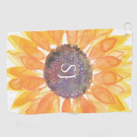 Monogramed Floral ゴルフタオル (横)