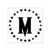 Monogramed Letter, Card Suits Design Ring ラバースタンプ (インプリント)