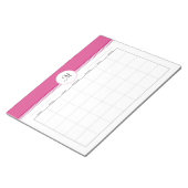 Monogramed Weeklyプランナー40 pg 11 x 8.5 ノートパッド (アングル)