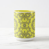 Monogramed Yellow Star ツートーンマグカップ (中央)