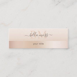 Monogramm Modern Minimal Beige スキニー名刺