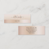 Monogramm Modern Minimal Beige スキニー名刺 (正面/裏面)