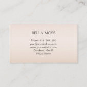 Monogramm Modern Minimal Beige 名刺 (裏面)