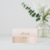 Monogramm Modern Minimal Beige 名刺 (スタンド正面)