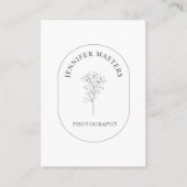 Monogramm, schlicht, elegante, floral 名刺 (正面)