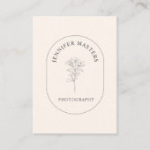 Monogramm, schlicht, elegante, floral visitenkarte 名刺 (正面)