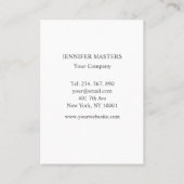 Monogramm, schlicht, elegante, floral visitenkarte 名刺 (裏面)