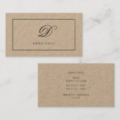 Monogramma Elegante Incorniciato 名刺 (正面/裏面)