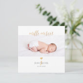 Monogramme de bricolage en D'or Remerciementカード 招待状 (スタンド正面)