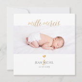 Monogramme de bricolage en D'or Remerciementカード 招待状 (正面)