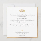 Monogramme de bricolage en D'or Remerciementカード 招待状 (裏面)