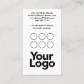 Monogrammed B Floral Black and White Company Logo  名刺 (裏面)
