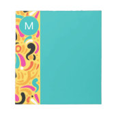 Monogrammed Boldy Colored Abstract ノートパッド (正面)