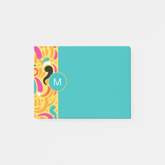 Monogrammed Boldy Colored Abstract ポストイット (正面)