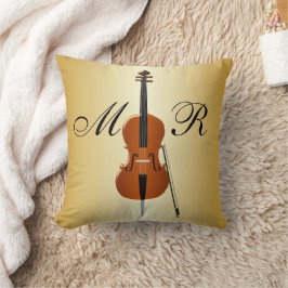 Monogrammed Cello Design クッション