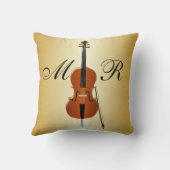 Monogrammed Cello Design クッション (裏面)