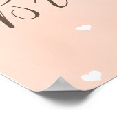 Monogrammed Coffee Cup Bridal Shower Welcome Sign ポスター (角)