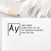 Monogrammed Contact Info ラベル (インサイチュ)