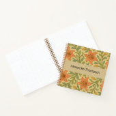 Monogrammed cute rustic kraft paper William Morris ノートブック (内部)