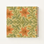 Monogrammed cute rustic kraft paper William Morris ノートブック (裏面)