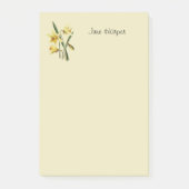 Monogrammed daffodil Post-it Notes ポストイット (正面)