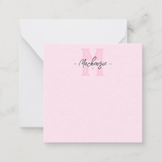 Monogrammed Elegant Bold Initial ノートカード (正面)