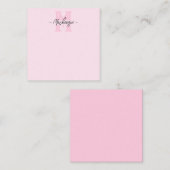 Monogrammed Elegant Bold Initial ノートカード (正面/裏面)