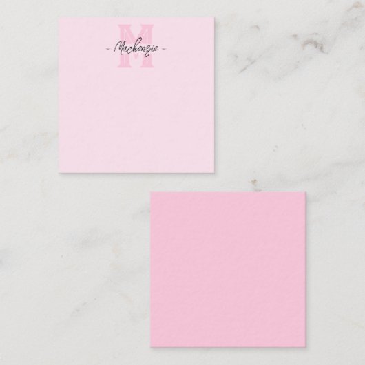 Monogrammed Elegant Bold Initial ノートカード (正面/裏面)