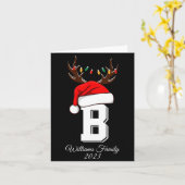 Monogrammed Family Christmas Matching Outfits  カード (黄色い花)