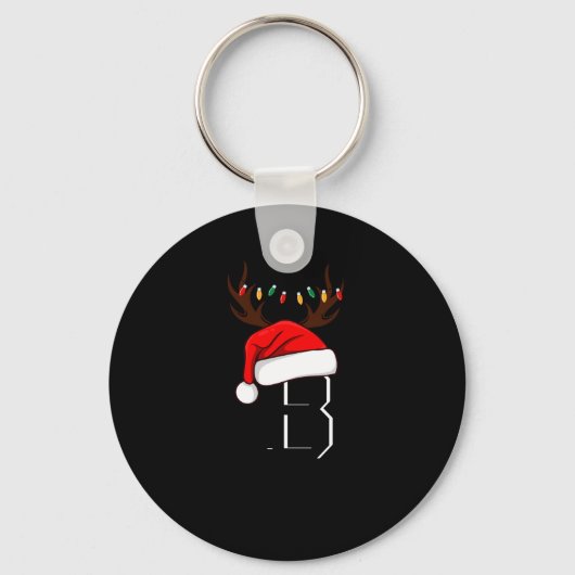 Monogrammed Family Christmas Matching Outfits  キーホルダー (正面)
