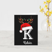 Monogrammed Family Christmas Matching Outfits _2 カード (黄色い花)