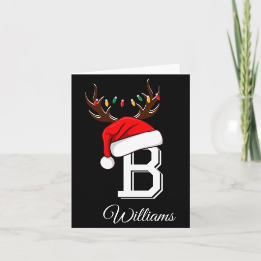 Monogrammed Family Christmas Matching Outfits _3  カード (正面)