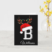 Monogrammed Family Christmas Matching Outfits _3  カード (黄色い花)