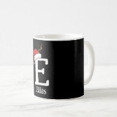 Monogrammed Family Christmas Personalize With Name コーヒーマグカップ (正面右)