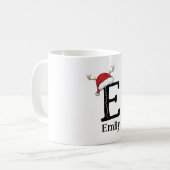 Monogrammed Family Christmas Personalize With Name コーヒーマグカップ (正面左)