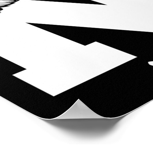 Monogrammed Family Christmas With Name  ポスター (角)